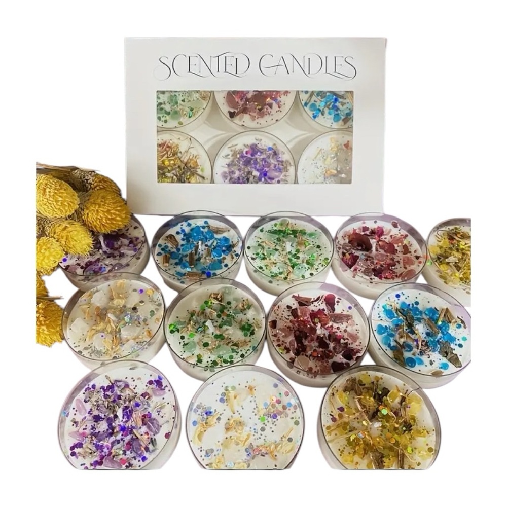 Candles Set 6 - Multicolor  Ocean Breeze Scented